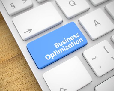 İş optimizasyon - mavi klavye tuş takımı üzerinde yazıt.