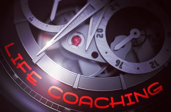 Life Coaching σε πολυτελή μηχανισμός ρολόι στον καρπό. 3D. — Φωτογραφία Αρχείου