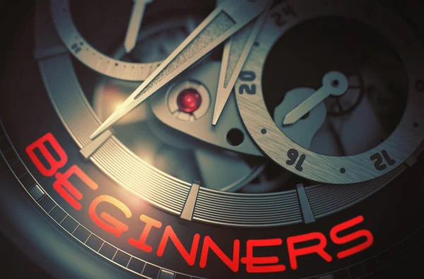 Beginners on the Men Watch Mechanism. 3D. — Stock Photo, Image