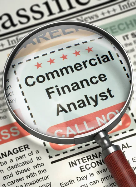 Commercial Finance analist gezocht. 3D. — Stockfoto