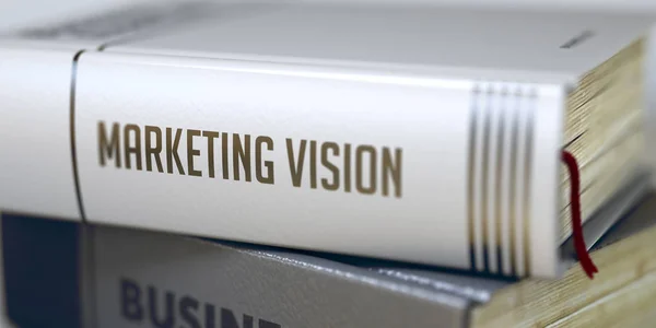 De titel van het boek van Marketing visie. 3D. — Stockfoto