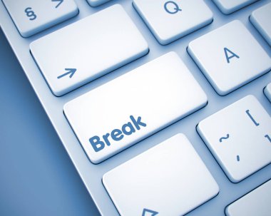 Break - klavye tuşu üzerinde yazıt. 3D.
