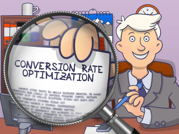 Conversion Rate Optimization through Magnifier. Doodle Style.