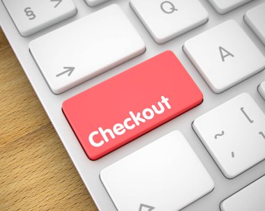 Çıkış - kırmızı klavye tuşu üzerinde yazıt. 3D.