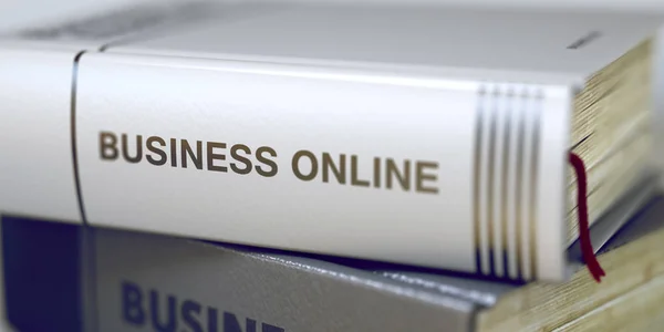 Negócios - Título do livro. Negócios Online. 3D . — Fotografia de Stock