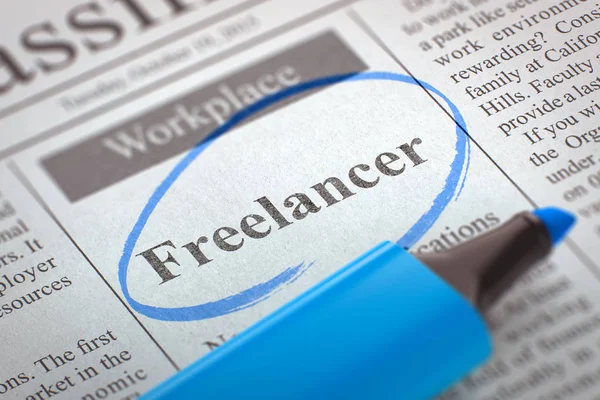 Freelancer anställa nu. 3D. — Stockfoto