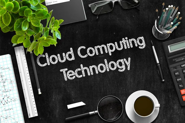 Cloud Computing Technology Concept (en inglés). Renderizado 3D . —  Fotos de Stock