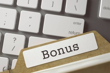 Sıralama dizin kartı Bonus ile. 3D.