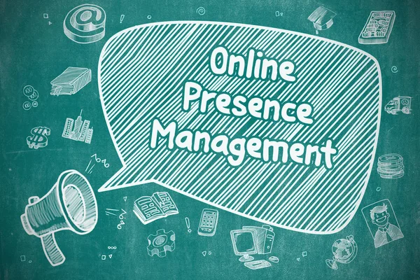 Online-Präsenzmanagement - Geschäftskonzept. — Stockfoto