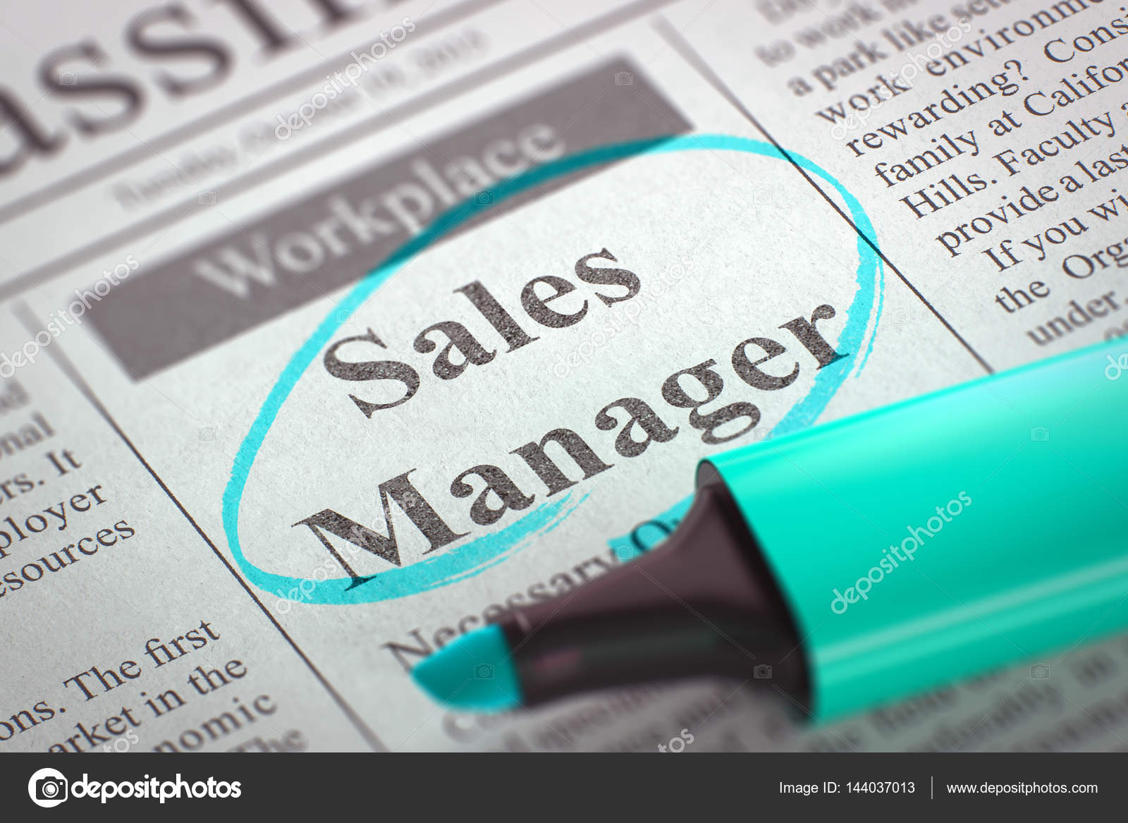 We are Hiring Sales Manager. 3D. — Stock Photo © tashatuvango ...