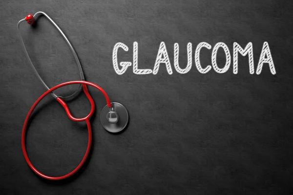 Chalkboard with Glaucoma Concept. 3D Illustration. — Stock Photo, Image