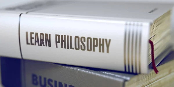 Título do Livro de Aprender Filosofia. 3D . — Fotografia de Stock