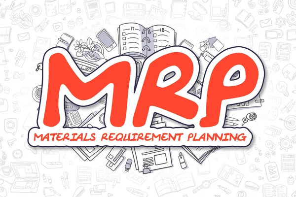 Mrp - Лапша красная надпись. Концепция бизнеса . — стоковое фото