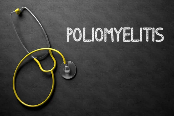 Poliomyelitis - Text on Chalkboard. 3D Illustration. — Stock Photo, Image