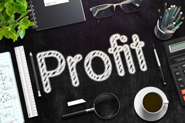 Kar ile siyah kara tahta. 3D render.