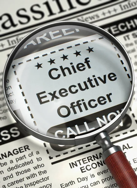 Chief Executive Officer anställa nu. 3D. — Stockfoto