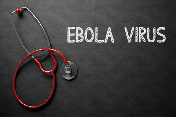 Chalkboard with Ebola Virus. 3D Illustration. — Stock Photo, Image