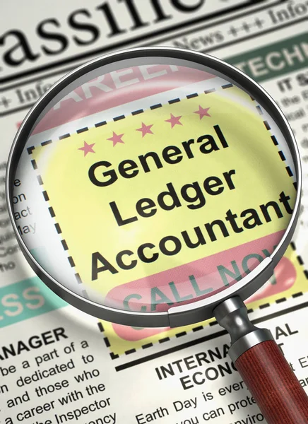 General Ledger Accountant inhuren van werden. 3D. — Stockfoto