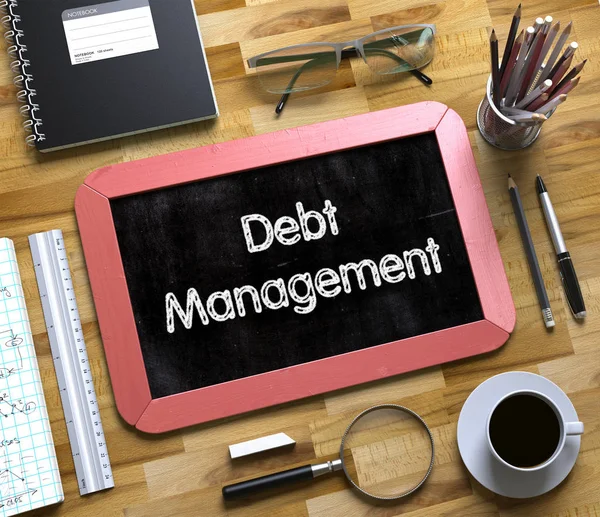 Petit tableau avec gestion de la dette. 3D . — Photo