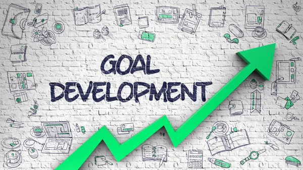 Goal Development Drawn on White Wall. — Stock Photo, Image