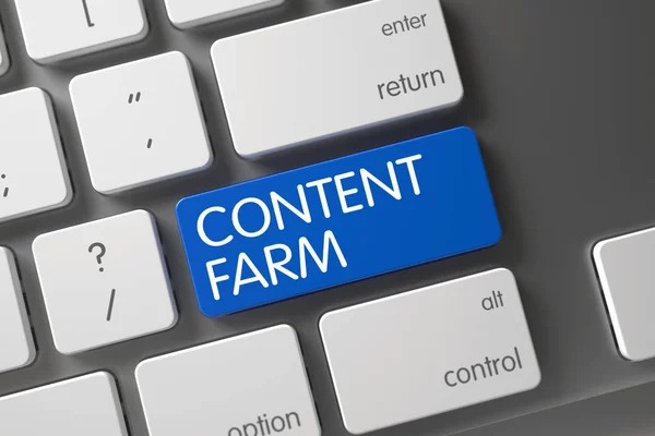 Content Farm Button. 3d. — Stock Photo, Image