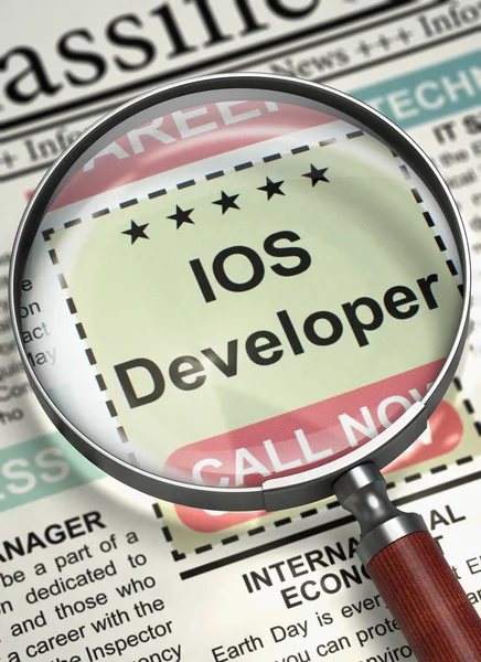 IOS Developer Wanted. 3D. — Stock Photo, Image