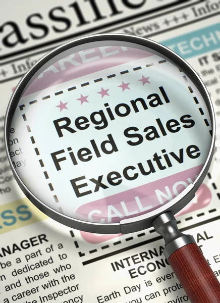 Regionale veld Sales Executive vacature. 3D. — Stockfoto