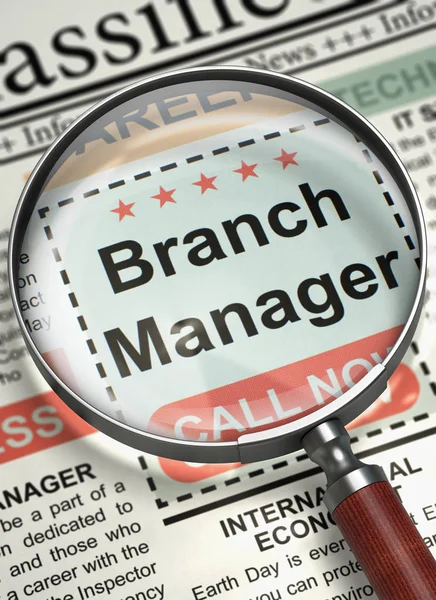 Branch Manager Wanted. 3D. — Stock Photo, Image