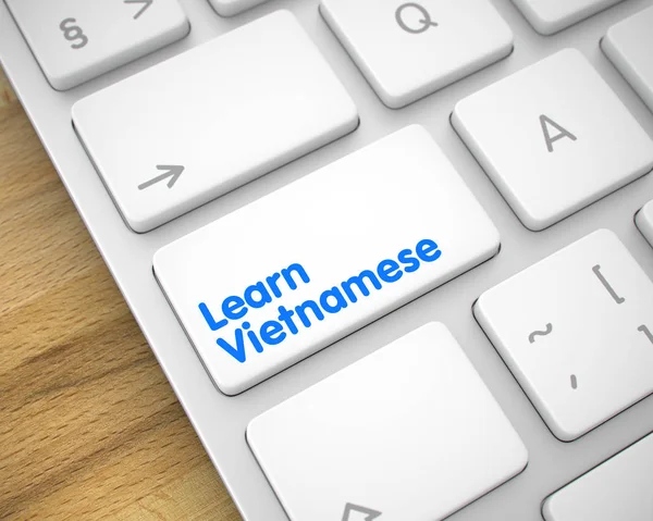 Вьетнамский язык - Надпись на белой клавиатуре. 3D . — стоковое фото