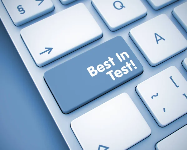 Best In Test - Inscription on  Keyboard Key. 3D. — Stock Photo, Image