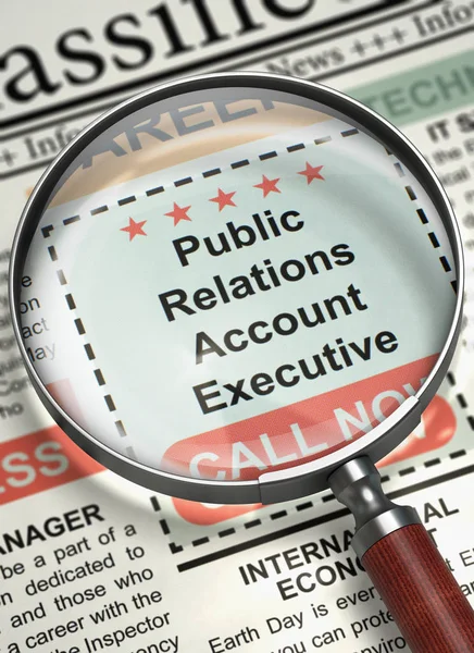 Public Relations Account Executive Join Our Team. 3D. — Stock Photo, Image