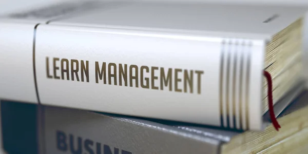 Geschäft - Buchtitel. Learn Management. 3d. — Stockfoto