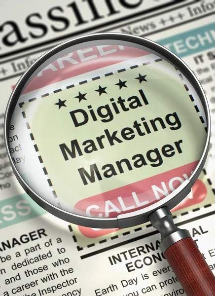 Digital Marketing Manager Offre d'emploi. 3D . — Photo