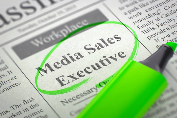 Media Sales Executive gezocht. 3D. — Stockfoto