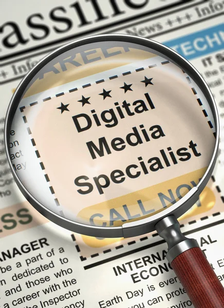 Wij zijn verhuren digitale Media Specialist. 3D. — Stockfoto