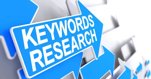 Keywords Research - Inscription on Blue Cursor. 3D. — Stock Photo, Image