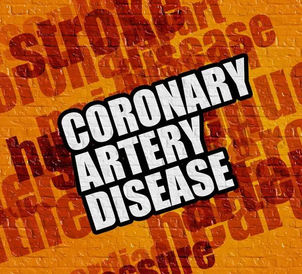 Modern healthcare concept: Coronary Artery Disease on the Yellow — Stock Photo, Image