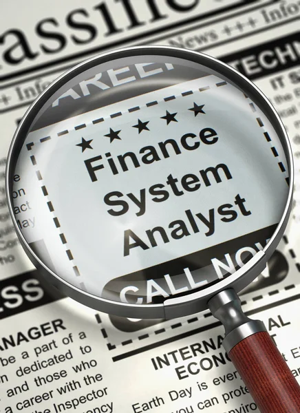 Waren het inhuren van Financiën systeem analist. 3D. — Stockfoto