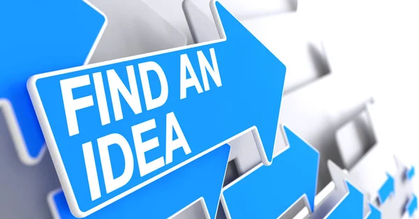 Find An Idea - Message on the Blue Pointer. 3D. — Stock Photo, Image
