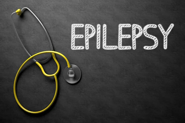 Epilepsi - Text på tavlan. 3D illustration. — Stockfoto