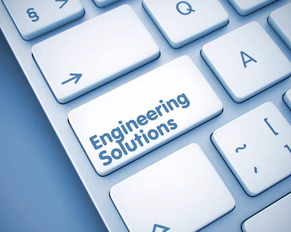 Engineering Solutions - Nachricht auf Tastatur-Taste. 3d. — Stockfoto