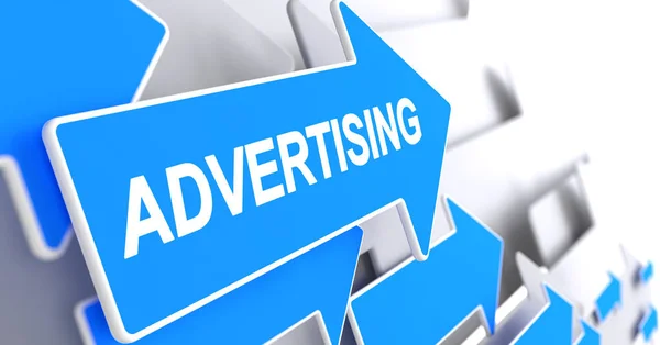 Advertising - Inscription on Blue Pointer. 3D. — Stock Photo, Image