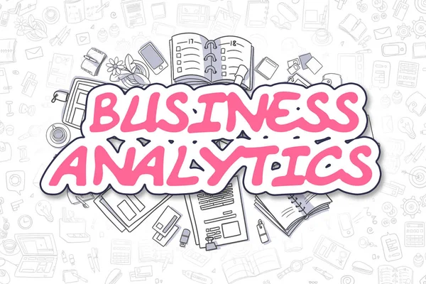 Business Analytics - Doodle Magenta Text. Concept d'entreprise . — Photo