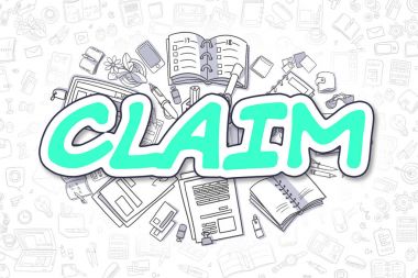 İddia - yeşil yazıt Doodle. İş kavramı.