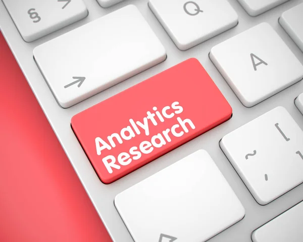 Analytics kutatás - piros billentyű felirat. 3D. — Stock Fotó