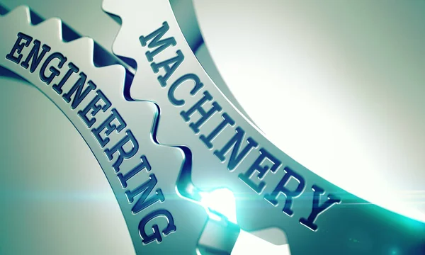 Machinery Engineering - Mechanism of Metal Cog Gears . 3D . — Stock Photo, Image
