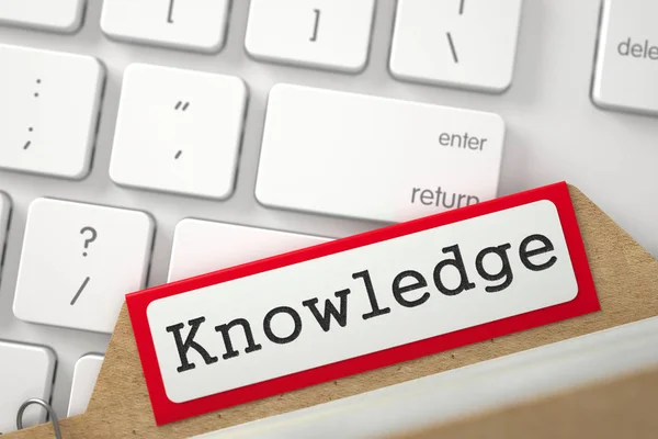 Sort Index Card with Knowledge. 3d. — Stock Photo, Image