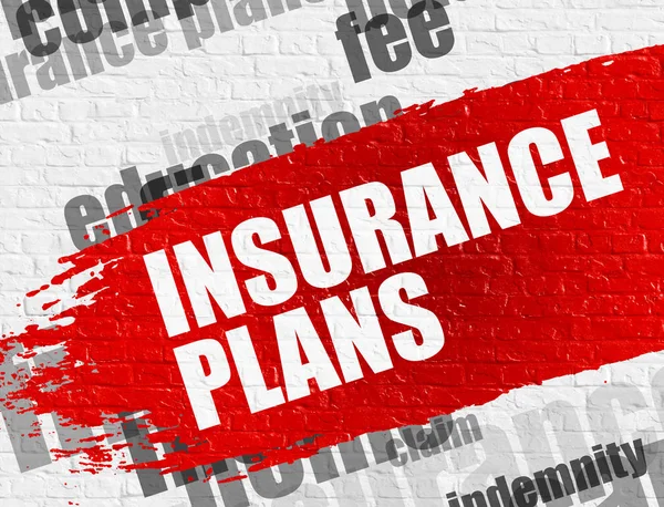 Insurance Plans on the Brick Wall. — Stock Photo, Image