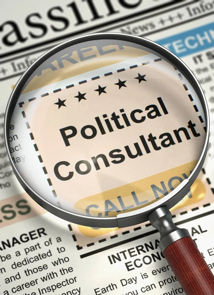 Political Consultant Wanted. 3D. — Stock Photo, Image