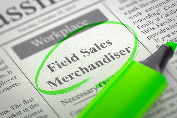 Veld Sales Merchandiser Versterk ons Team. 3D — Stockfoto